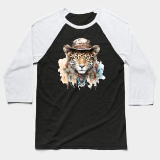 Watercolor Boho Leopard #2 Baseball T-Shirt